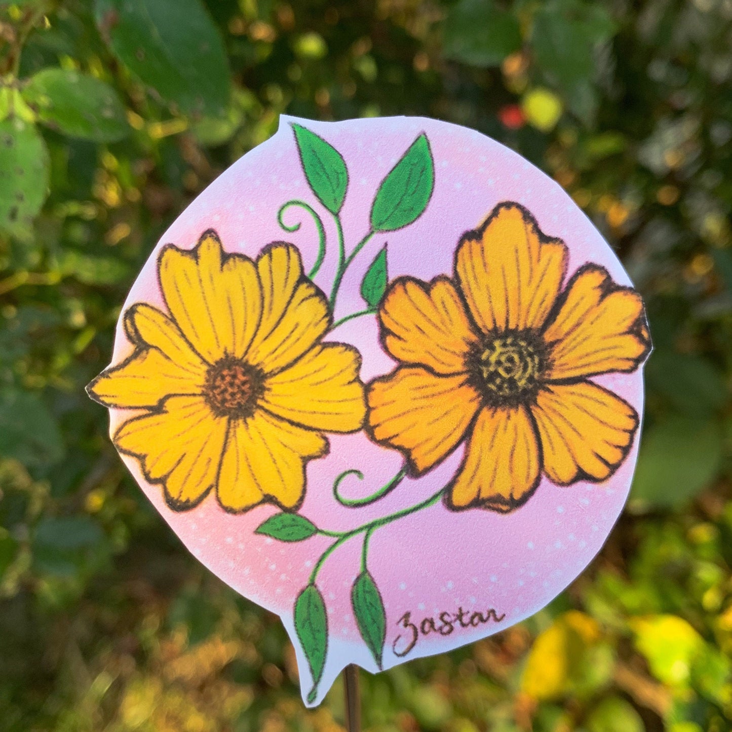 Orange & Yellow Flower Stickers