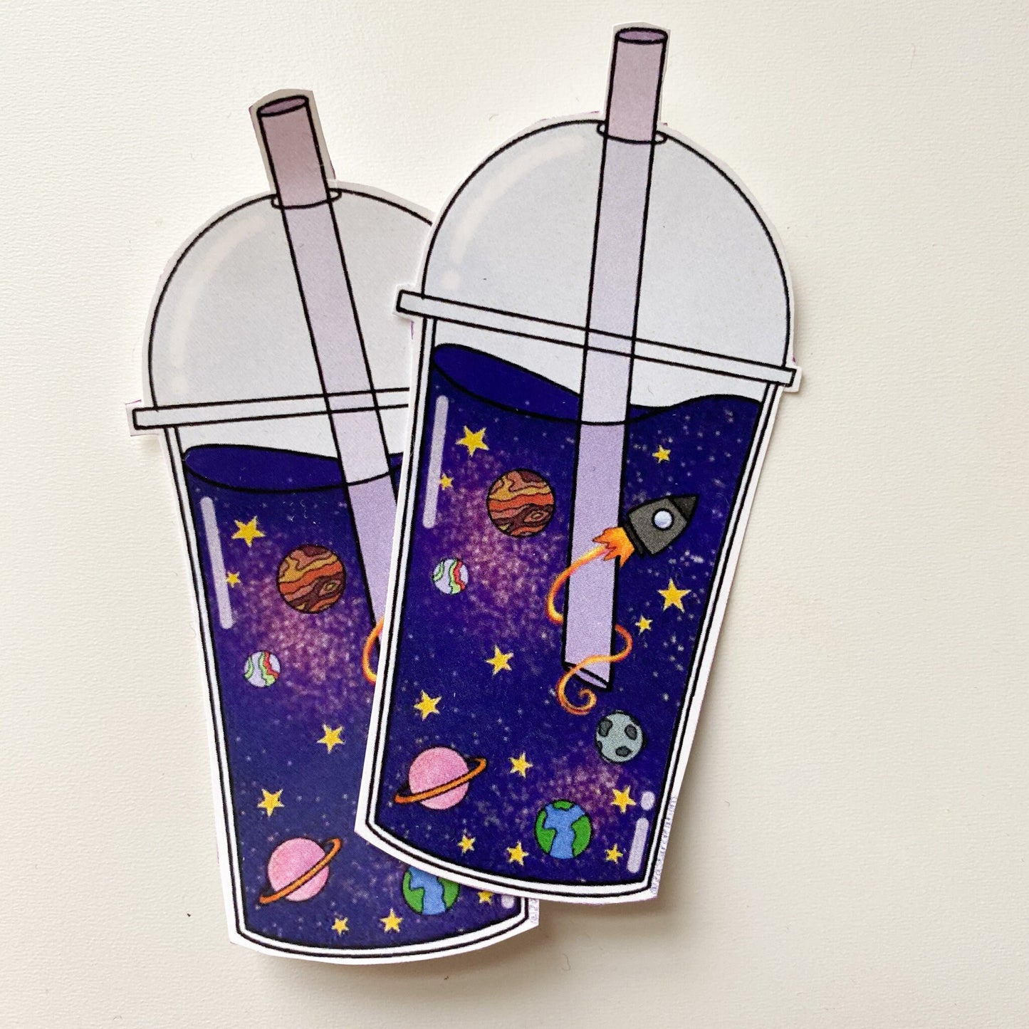Space Boba Weatherproof Sticker