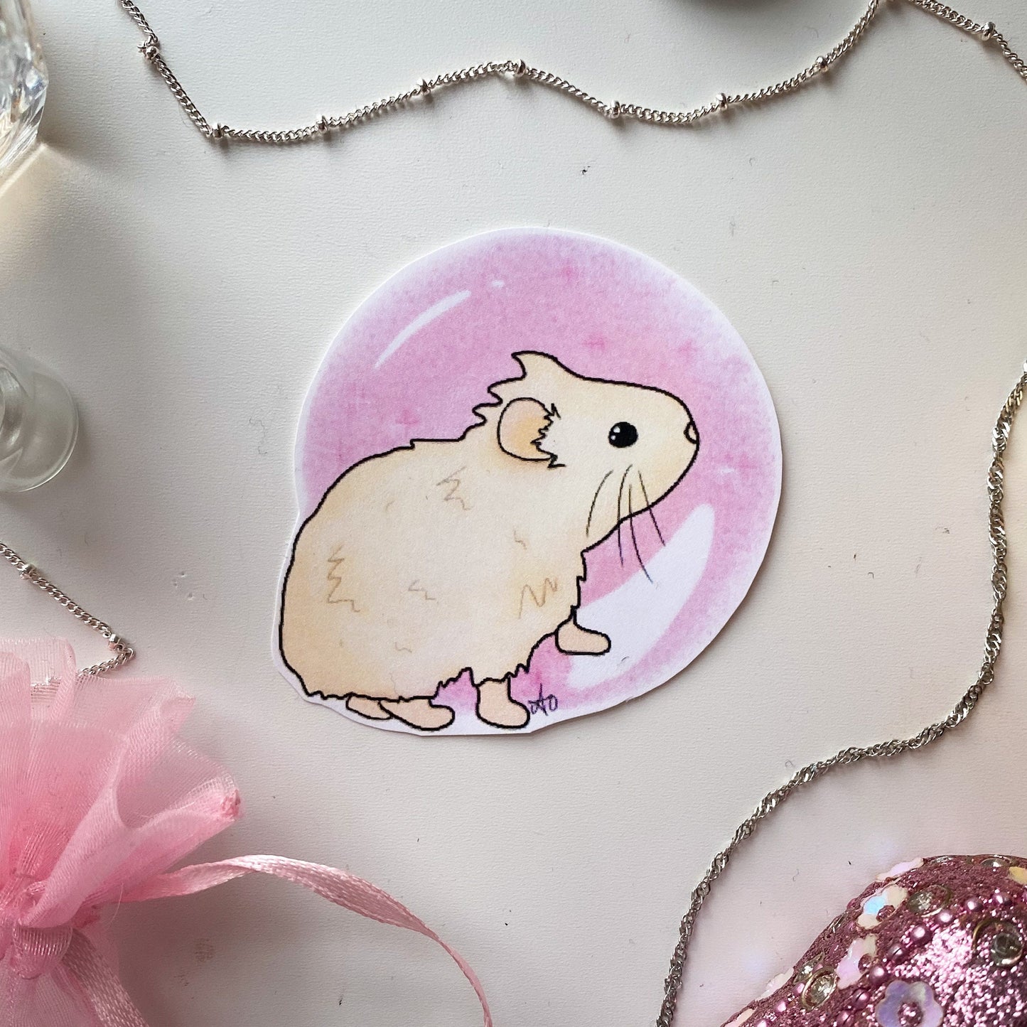 Hamster Bubble Matte Sticker