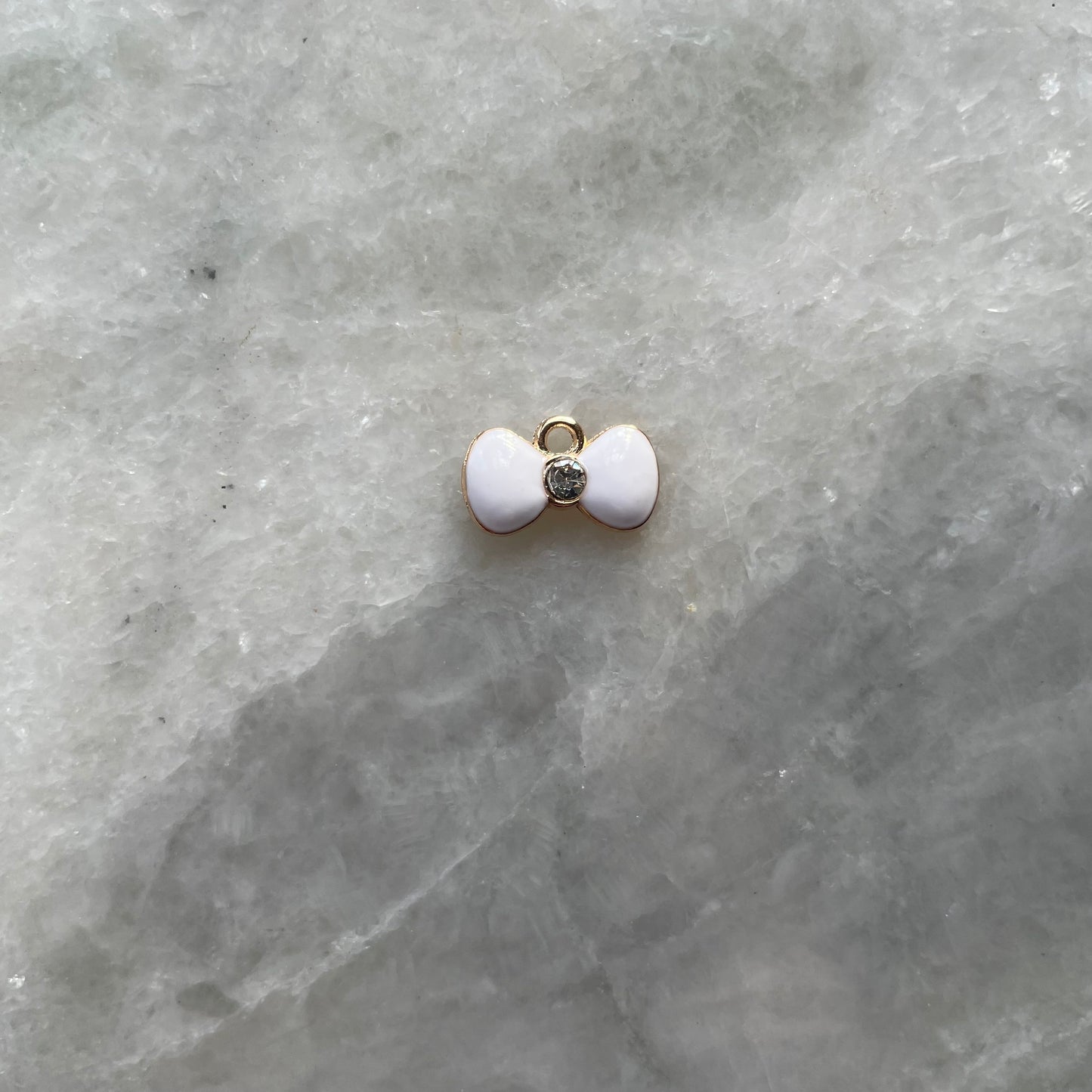 White Bow Charm