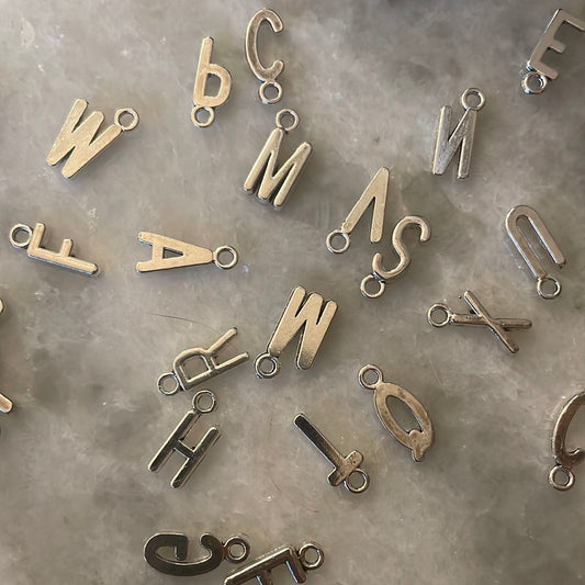 Silver Alphabet Letters Charm
