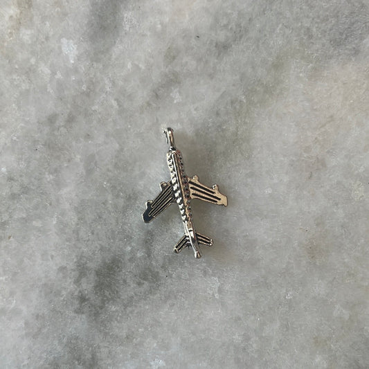 Silver Airplane Charm