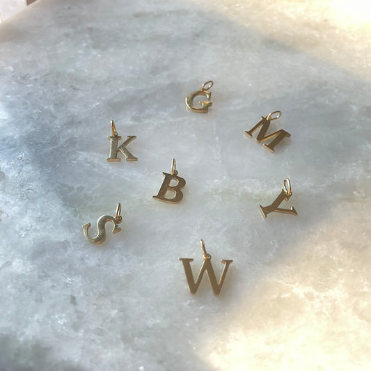 Gold Plated Letters Charm