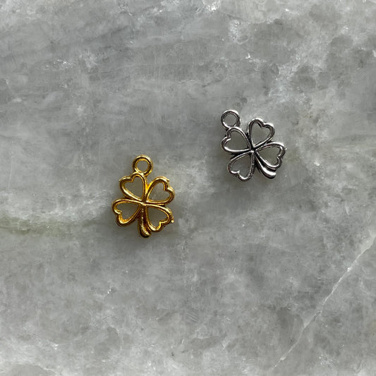 Gold & Silver Cut Out Clover Charm