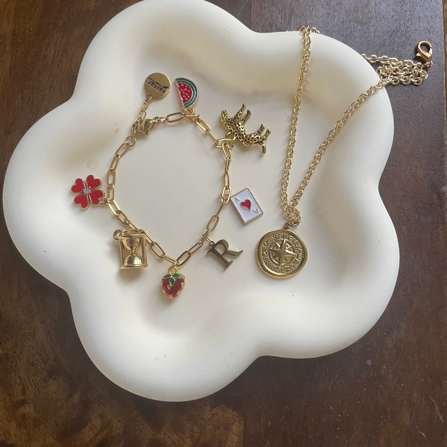 Gold Plated Letters Charm