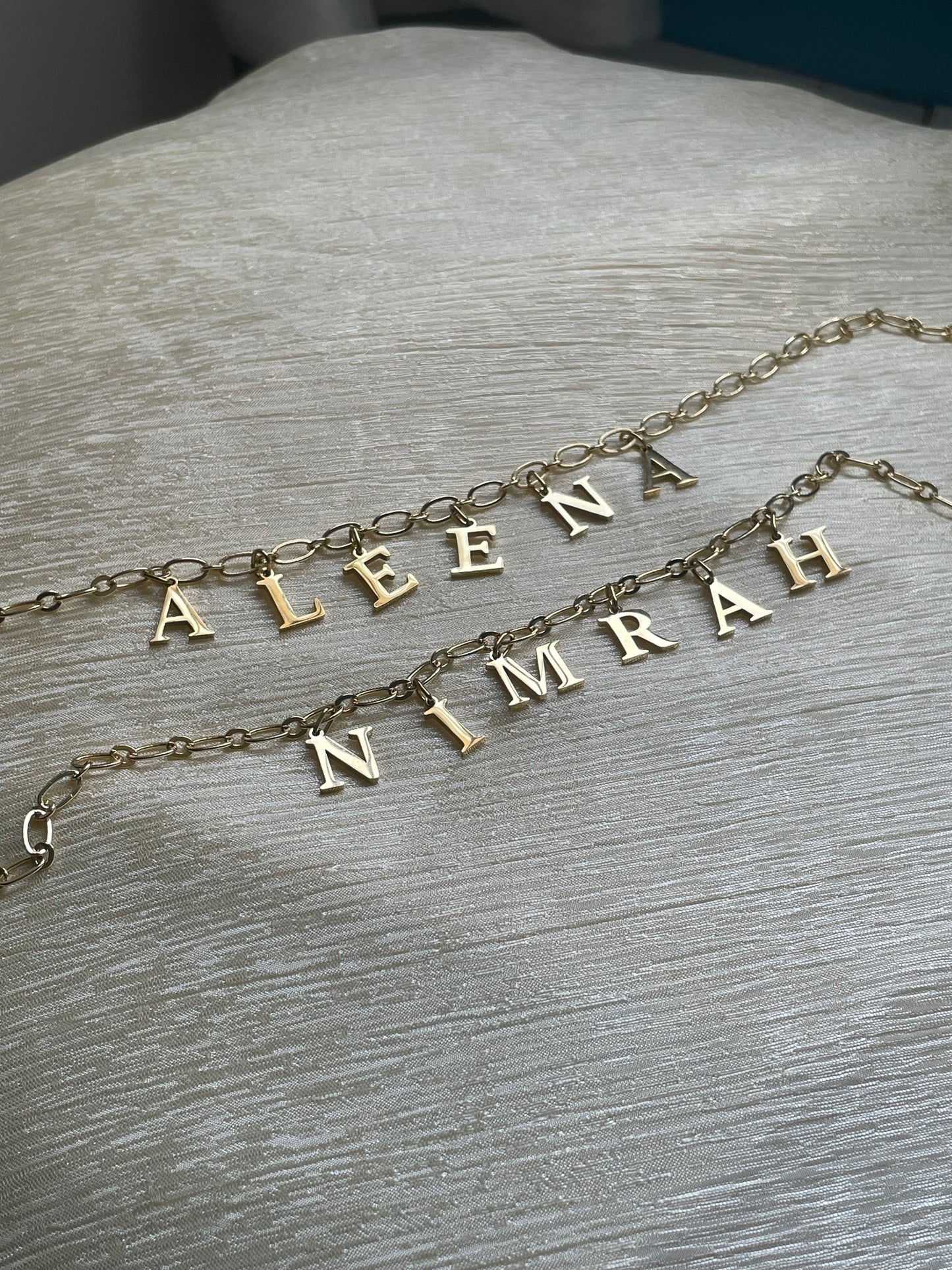 Gold Plated Letters Charm