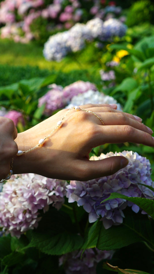 Strings of Pearls Hand Chain