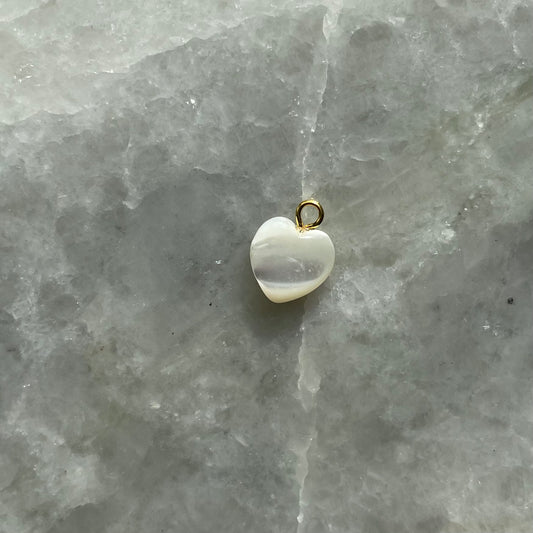 Pearl Heart Charm