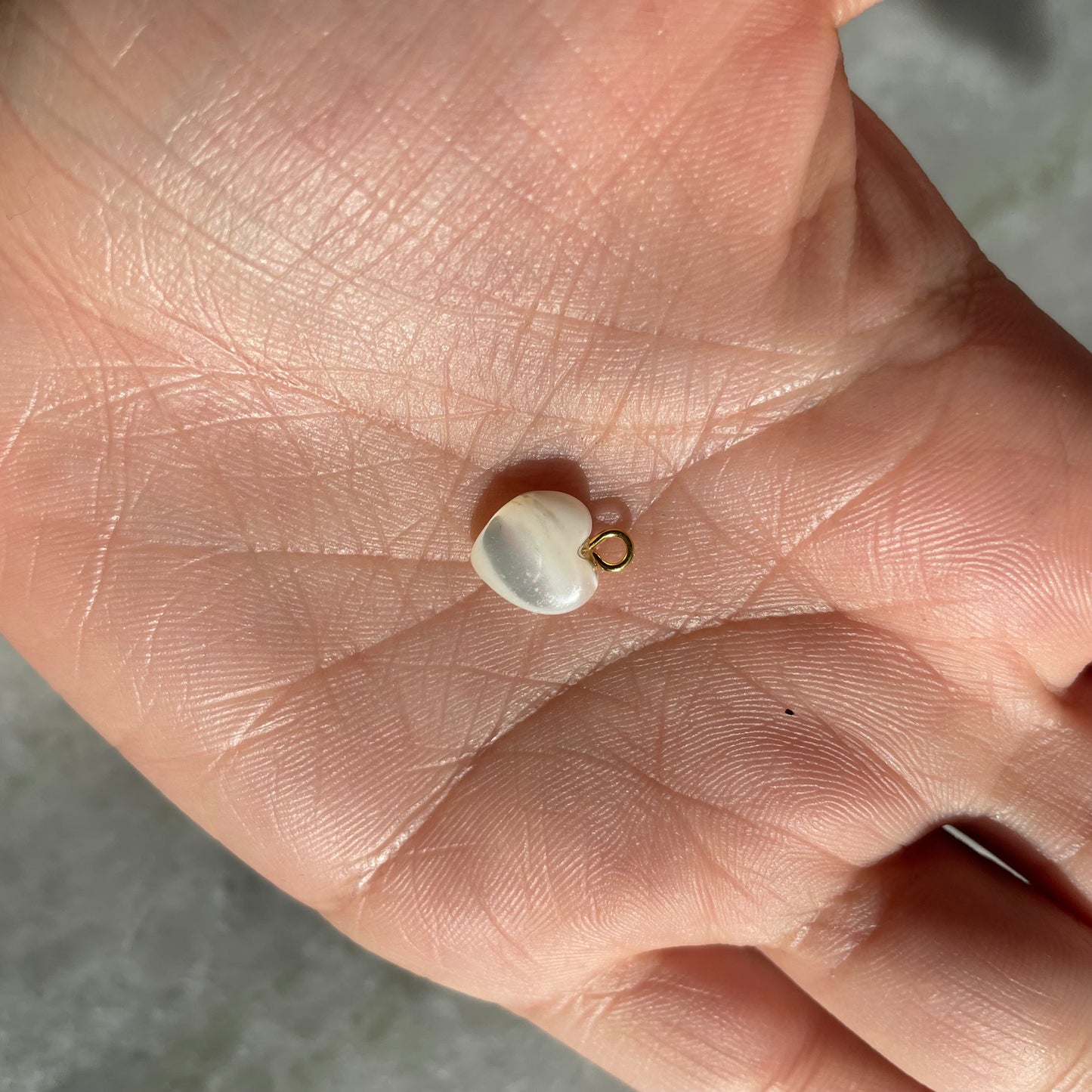 Pearl Heart Charm