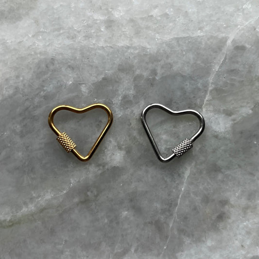 Gold & Silver Heart Carabiners