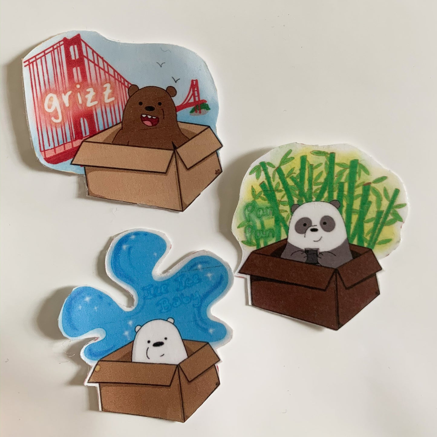 Box of Bears- We Bare Bear Stickers