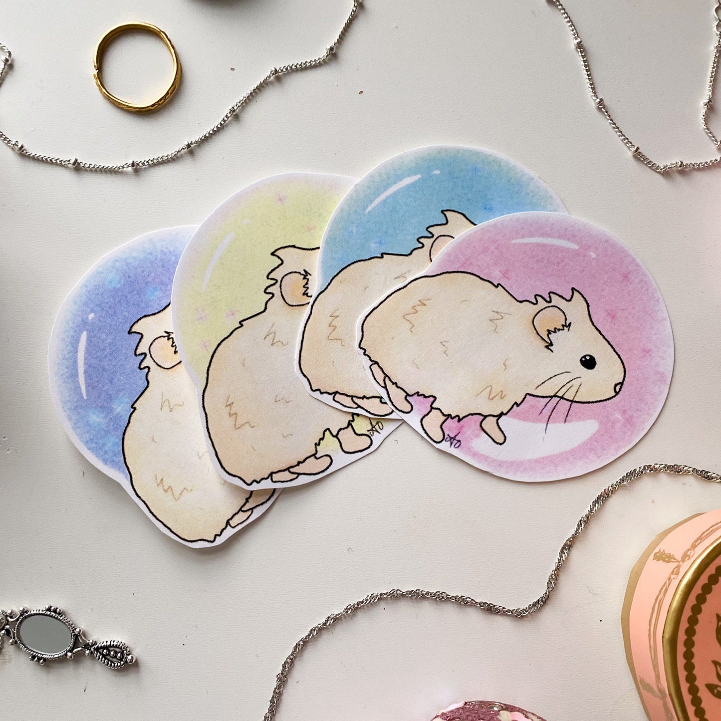 Hamster Bubble Matte Sticker